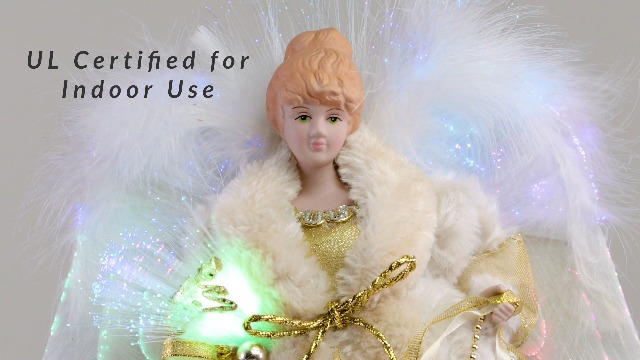 Amazon.com: Color-Changing Fiber Optic Angel Christmas Tree